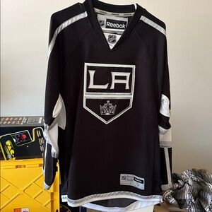 Reebok Black and Gray LA Kings Hockey Jersey